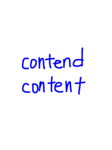 contend/content　似た英単語/似ている英単語　画像