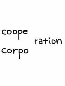 cooperation/corporation 似た英単語/似ている英単語　画像