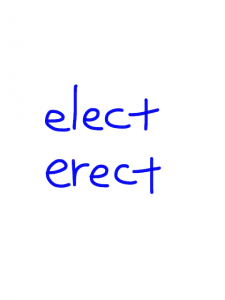 elect/erect　似た英単語/似ている英単語　画像