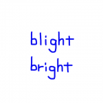 blight/bright 似た英単語/似ている英単語　画像