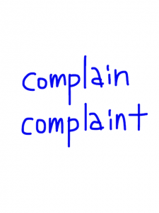 complain/complaint 似た英単語/似ている英単語　画像