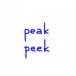 peak/peek 似た英単語/似ている英単語　画像
