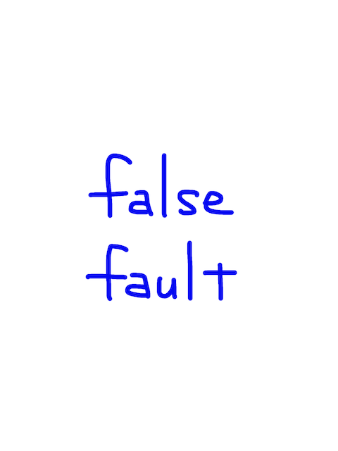 false/fault 似た英単語/似ている英単語　画像