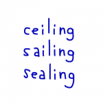 ceiling/sailing/sealing 似た英単語/似ている英単語　画像