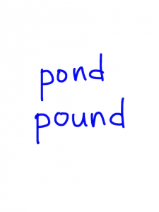 pond/pound 似た英単語/似ている英単語　画像