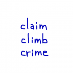 claim/climb/crime 似た英単語/似ている英単語　画像
