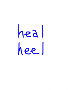 heal/heel 似た英単語/似ている英単語　画像