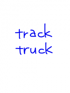 track/truck 似た英単語/似ている英単語　画像