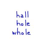 hall/hole/whole 似た英単語/似ている英単語　画像