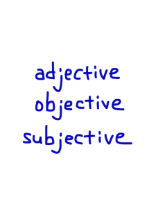 adjective/objective/subjective   似た英単語/似ている英単語　画像