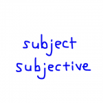 subject/subjective 似た英単語/似ている英単語　画像