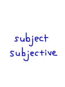 subject/subjective   似た英単語/似ている英単語　画像