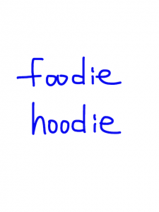 foodie/hoodie 似た英単語/似ている英単語　画像