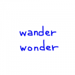 wander/wonder 似た英単語/似ている英単語　画像