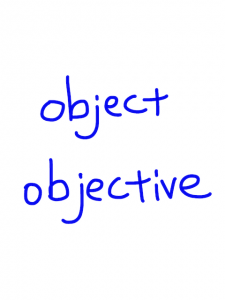 object/objective 似た英単語/似ている英単語　画像