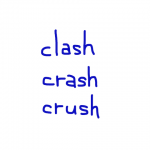 clash/crash/crush　似た英単語/似ている英単語　画像