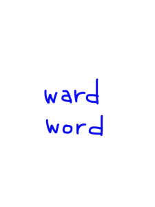 ward/word   似た英単語/似ている英単語　画像