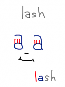 lash/lush/rash/rush　似た英単語/似ている英単語　画像