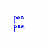 pea/pee 似た英単語/似ている英単語　画像