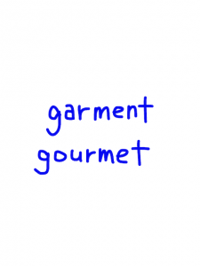 garment/gourmet   似た英単語/似ている英単語　画像