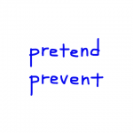 pretend/prevent　似た英単語/似ている英単語　画像