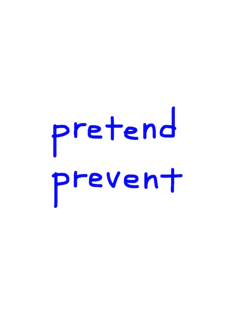 pretend/prevent　似た英単語/似ている英単語　画像