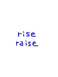 rise/raise　似た英単語/似ている英単語　画像