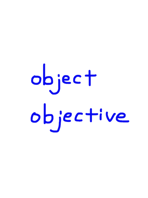 object/objective 似た英単語/似ている英単語　画像