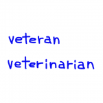 veteran/veterinarian　似た英単語/似ている英単語　画像