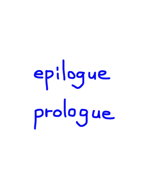 epilogue/prologue 似た英単語/似ている英単語　画像