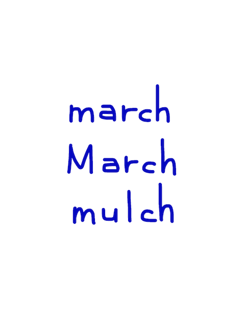 march/March/mulch　似た英単語/似ている英単語　画像
