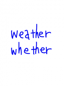 weather/whether 似た英単語/似ている英単語　画像