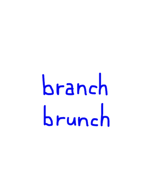 branch/brunch 似た英単語/似ている英単語　画像