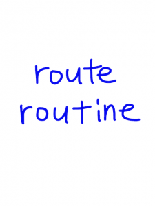 route/routine 似た英単語/似ている英単語　画像