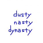 dusty/nasty/dynasty 似た英単語/似ている英単語　画像