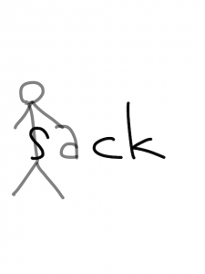 sack/suck　似た英単語/似ている英単語　画像