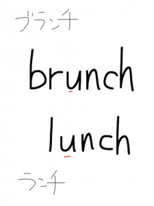 branch/brunch   似た英単語/似ている英単語　画像