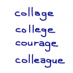 collage/college/courage/colleague 似た英単語/似ている英単語　画像