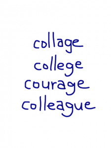 collage/college/courage/colleague 似た英単語/似ている英単語　画像