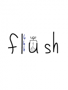 flash/flush 似た英単語/似ている英単語　画像