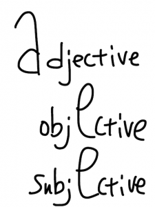 adjective/objective/subjective 似た英単語/似ている英単語　画像