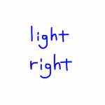 light/right 似た英単語/似ている英単語　画像