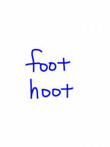 foot/hoot　似た英単語/似ている英単語　画像