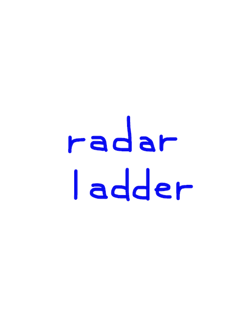 radar/ladder　似た英単語/似ている英単語　画像