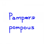 Pampers/pompous　似た英単語/似ている英単語　画像