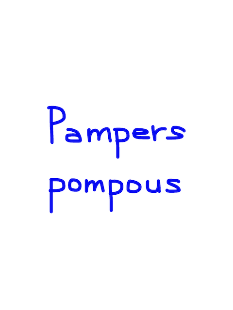 Pampers/pompous　似た英単語/似ている英単語　画像