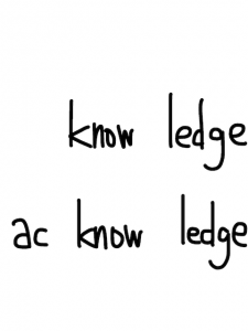 knowledge/acknowledge　似た英単語/似ている英単語　画像