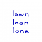 lawn/loan/lone　似た英単語/似ている英単語　画像