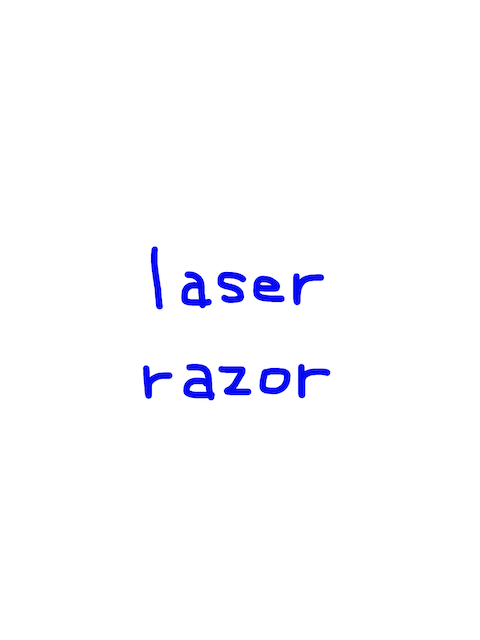 laser/razor　似た英単語/似ている英単語　画像