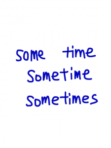 some time/sometime/sometimes　似た英単語/似ている英単語　画像